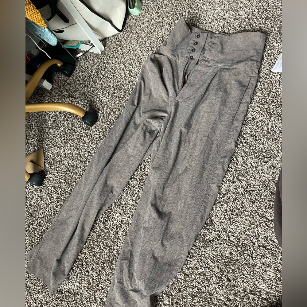 Silence and noise size 2 super high waist plaid pants
